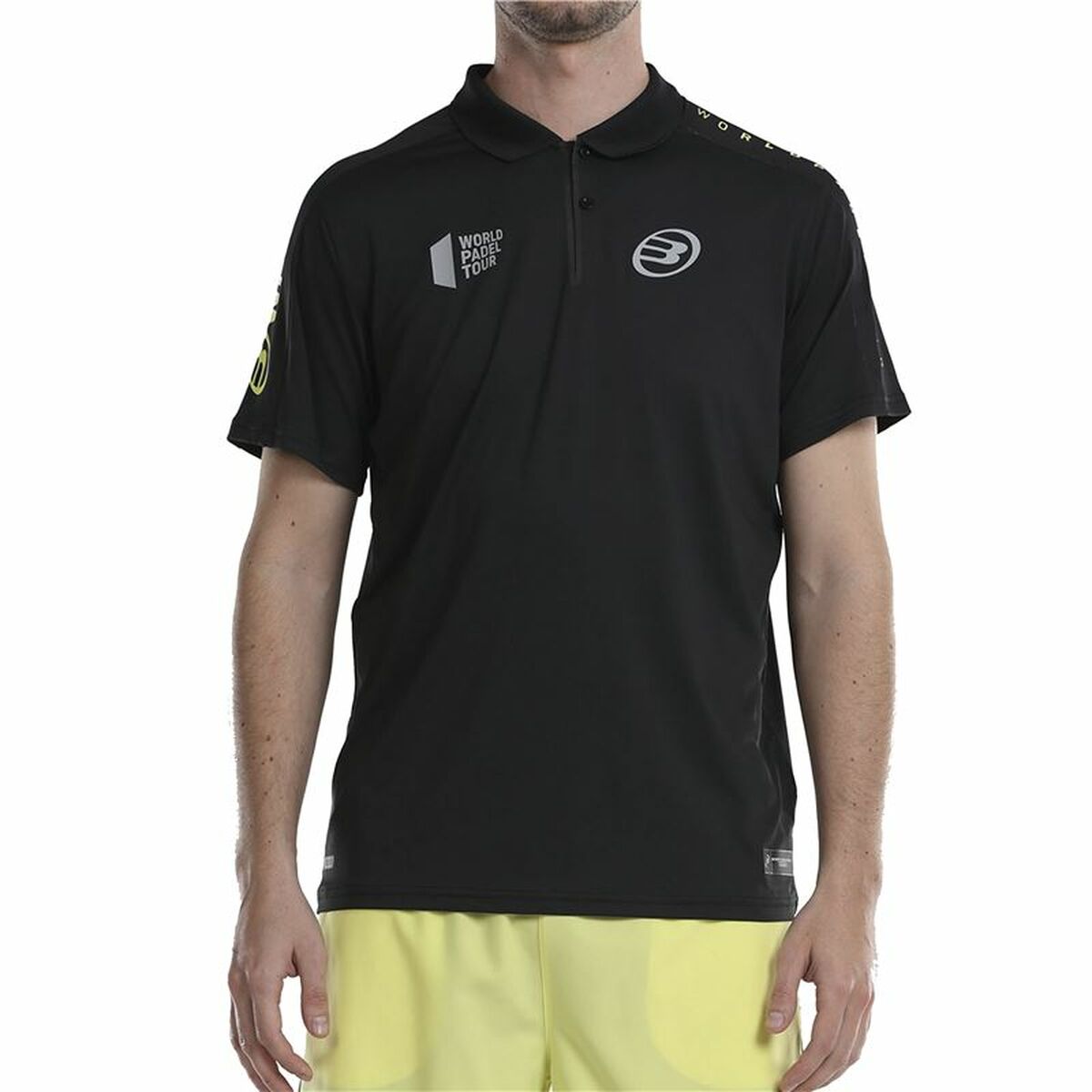 Men’s Short Sleeve Polo Shirt Bullpadel Liceo Padel Black-4