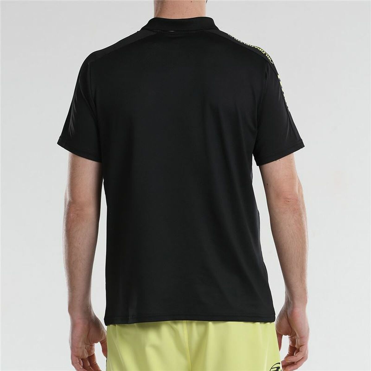 Men’s Short Sleeve Polo Shirt Bullpadel Liceo Padel Black-3